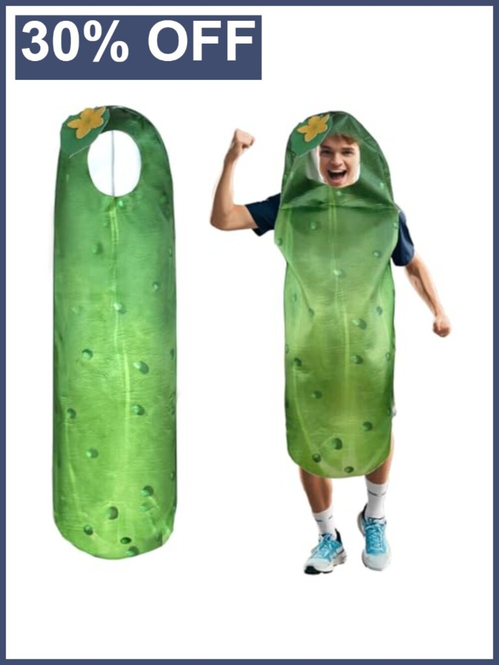 Unisex Adult Pickle Costume OneSize Sponge Jumpsuit Halloween Party